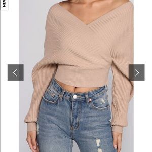 GLITTER AND GLEAM RIBBED KNIT SWEATER